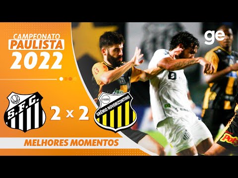 SANTOS 2 X 2 NOVORIZONTINO | MELHORES MOMENTOS | 9ª RODADA PAULISTA 2022 | ge.globo