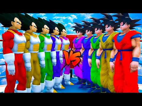 GOKU COLOR TEAM VS VEGETA COLOR TEAM - EPIC SUPERHEROES WAR - DRAGON BATTLE