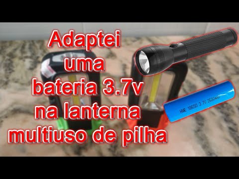 I adapted a 3.7v battery to the multi-purpose battery-powered flashlight.