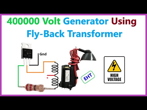 How to make 400000V using Flyback transformer | EHT coil | LOT