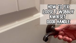 How to fix loose wobbly Kwikset door handle DIY video #kwikset #doorhandle #bigalrepairs