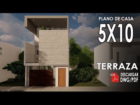 Plano de casa de 5x10 metros
