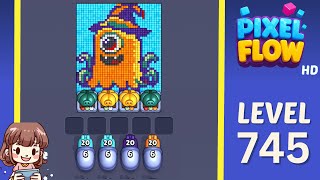 Pixel Flow Level 745 Solution Walkthrough
