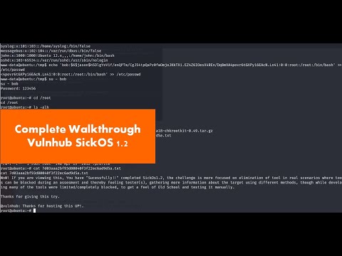 Cyber Security | Ethical Hacking | Pentesting Lab | Vulnhub |  Walkthrough |  SickOS 1.2