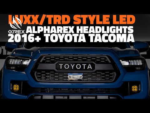 AlphaRex LUXX-Series TRD Style LED Reflector Headlights - 2016+ Toyota Tacoma (3rd Gen)