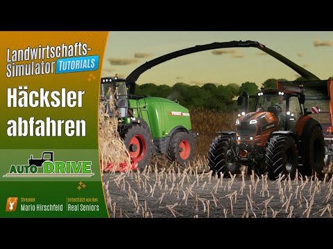 LS22 Tutorials: 🚜 Auto Drive - Unloading a Forage Harvester - Basics for Beginners with AutoDrive