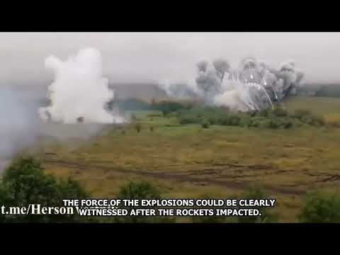 🔴 Ukraine - Fierce Firepower Of The Russian TOS-1A Heavy Flame Thrower System Captured On Camera