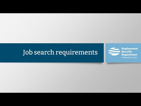 Job Search Requirements