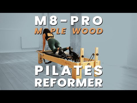Slide 5 - M8-Pro Maple Wood Pilates Reformer with Half Cadillac (video)