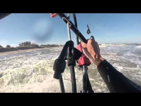 1-axis gimbal mounted on a kite, first run.