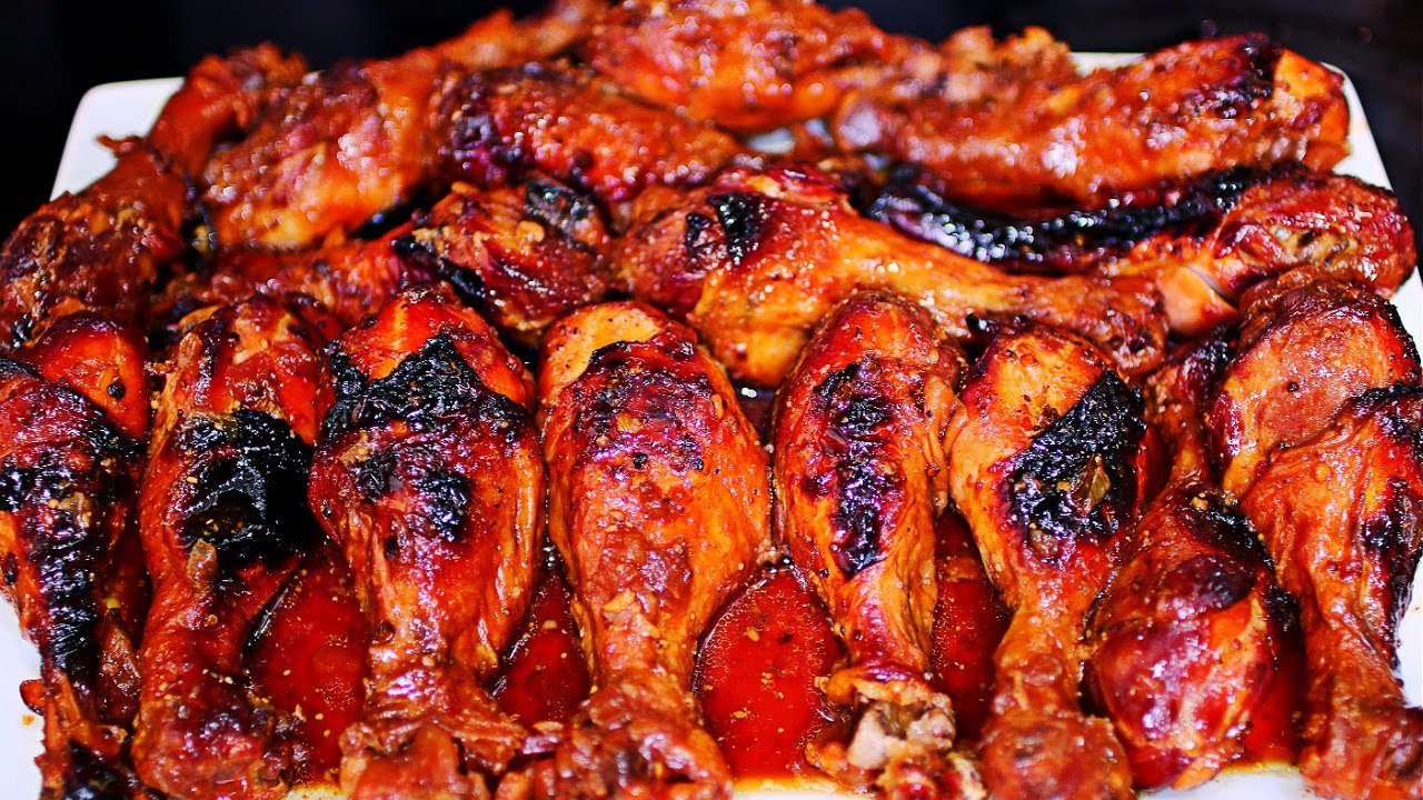 Slowly Baked Honey Garlic Chicken Drumsticks - Easy Baked Chicken Legs