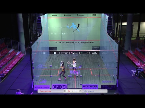 30. ECC Paderborn 2017 Laura Pomportes (Mulhouse SC) - Nazia Mohamed (Squash and More)