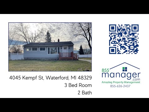 Charming 3-Bedroom Home with Finished Basement in Waterford Township property video