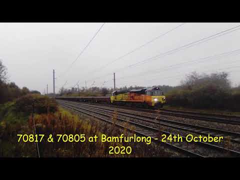70817 & 70805 at Bamfurlong   24th October 2020
