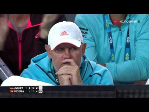 Roger Federer SABR Against the Net Player Mischa Zverev in Australian Open 2017