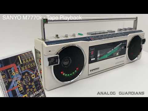 1984 Sanyo M7770K Boombox, upgraded with Bluetooth, Rechargeable Battery and an LED Music Visualizer image 18