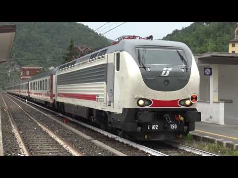 LA PARTENZA DELLA E.402 CON L' IC SUN DA RONCO SCRIVIA (AL) 7 - 6 - 2018