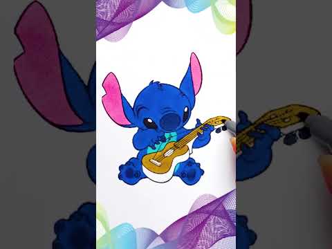 Coloriage de STITCH 🌴 Abonne toi et like, c'est gratuit et ça fait plaisir 🤗