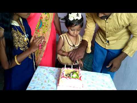 Praneetha birthday cake cutting