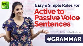 Basic English Grammar rules to convert Active voice to Passive voice sentences. | Learn English