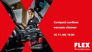 FLEX VC 9 L MC 18 RC Kompaktní aku vysavače s manuálním čištěním filtru, 9 l, třída L, STACK PACK