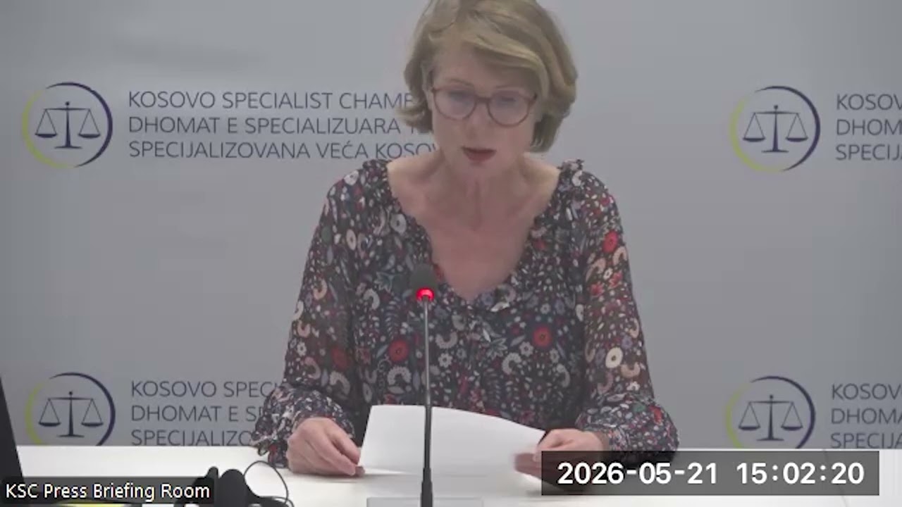 21/05/2026: Brifing za medije Specijalizovanih veća