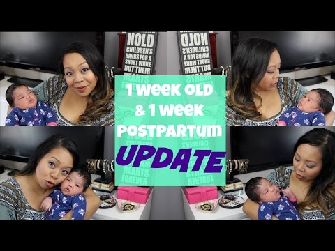 1 WEEK OLD UPDATE & 1 WEEK POSTPARTUM | BABY #4 | MommyTipsByCole Video