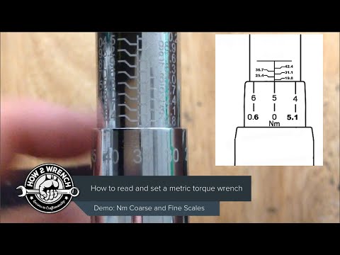 How to use the Newton Meter scale on a torque wrench. Reading Nm and setting the coarse/fine scales.