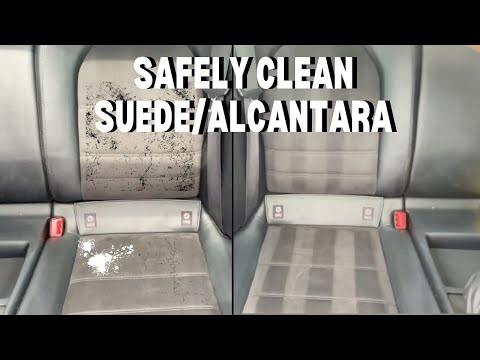 HOW TO CLEAN SUEDE CAR SEATS | CAR DETAILING DIRTY SUEDE SEATS |  DIRTY CAR DETAILING