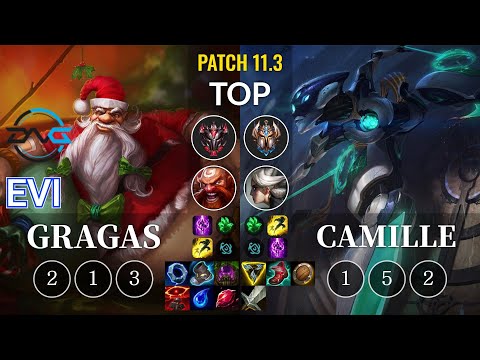 DFM Evi Gragas vs Camille Top - KR Patch 11.3