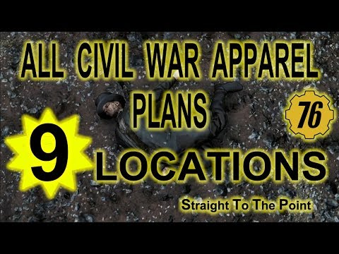 FALLOUT 76 Civil War Outfit Plan Location x 9