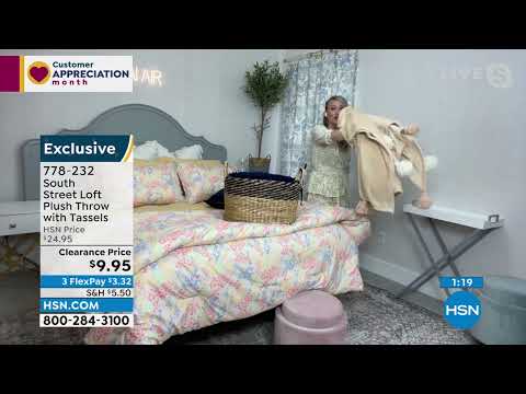 South Street Loft Plush Throw with Tassels