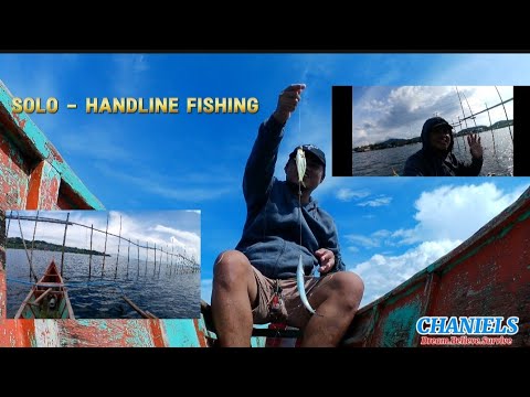 P1- SOLO - Hand line Fishing 🎣- Catch and Cook 