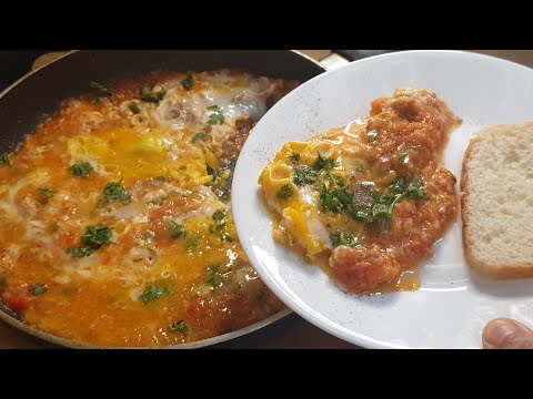 How To Make Menemen ( Turkish Eggs Dish With Cheese And Tomato Sauce | Easy Turkish Breakfast Recipe