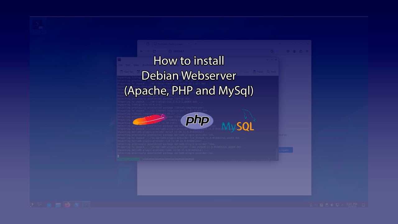 How to install Debian Web Server Apache, MySQL and PHP