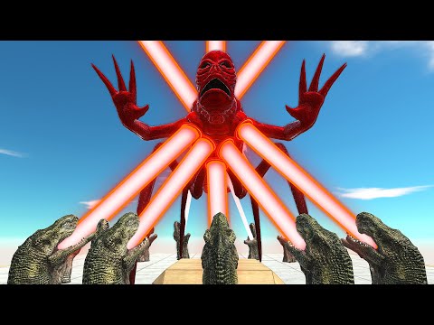 T-REX LASER CIRCLE VS MONSTERS - Animal Revolt Battle Simulator