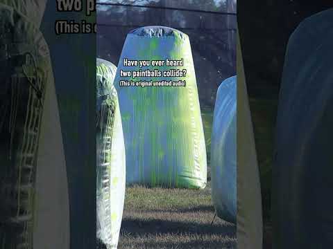 Watch two paintballs colliding in slow motion!