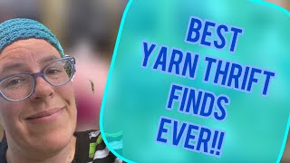 BEST Yarn thrift finds EVER! #yarnshopping #thriftshopping @savers_thrift #thriftyliving #yarnlove