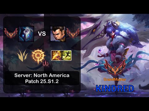 Kindred Jungle vs Xin Zhao - NA GrandMaster - Patch 25.S1.2