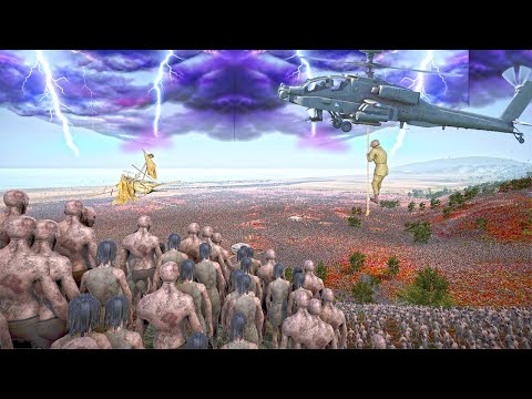 BEACH WAR on Island Cursed with 5,000,000 Zombies! - Ultimate Epic Battle Simulator 2