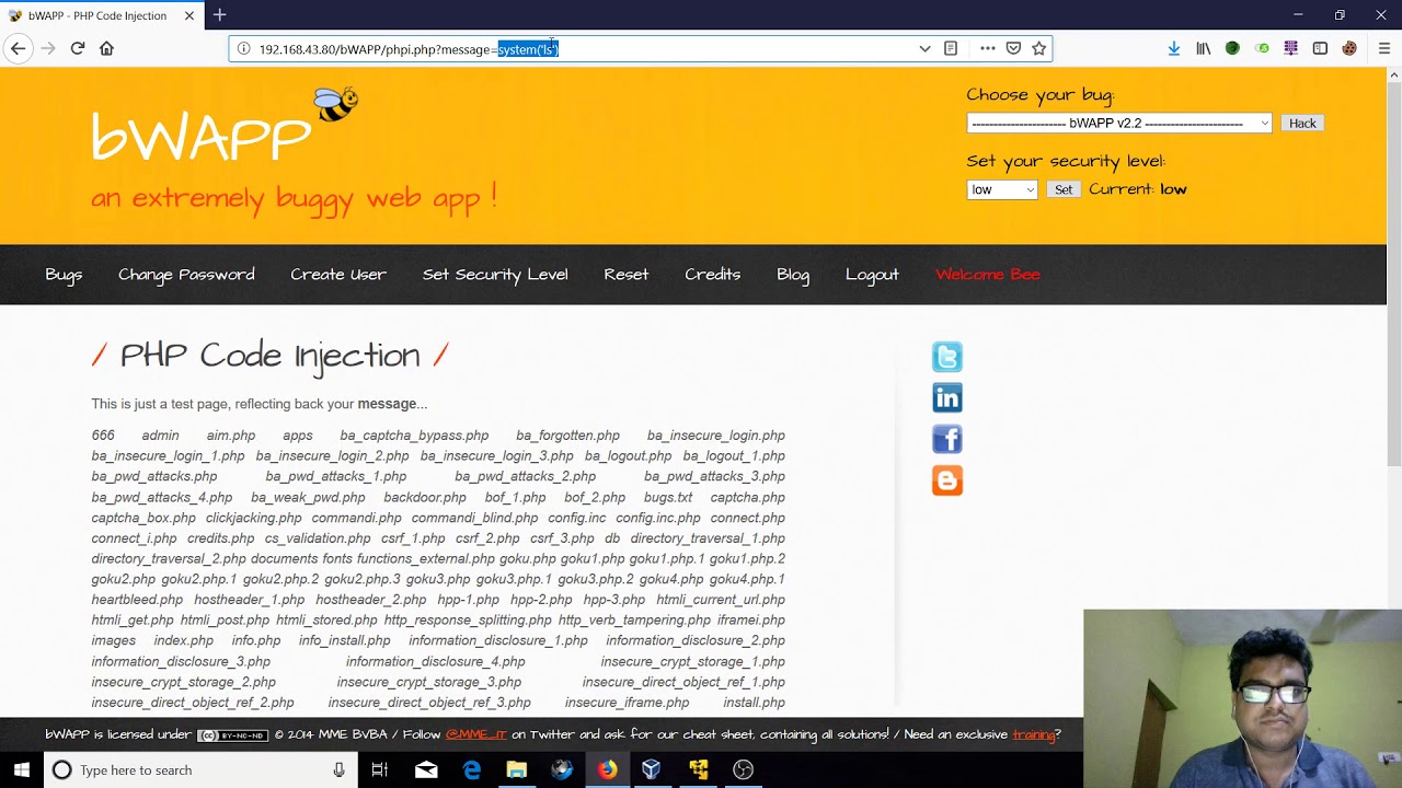 php code injection to reverse shell