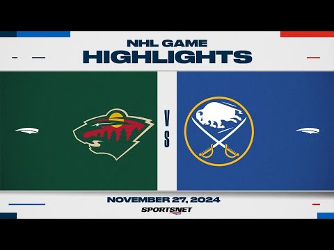 NHL Highlights | Wild vs. Sabres - November 27, 2024
