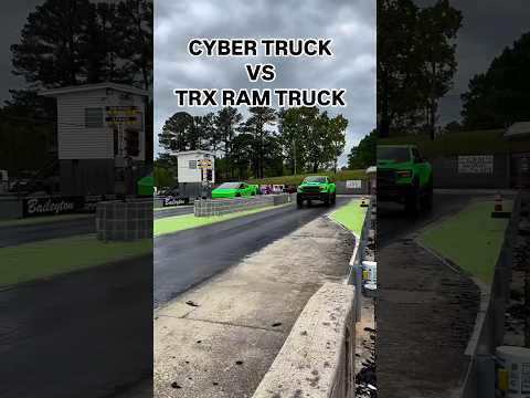 TRX VS CYBERTRUCK ⁉️ #viral #ram #trx #tesla #cybertruck #race #fast #like #comment #follow #won