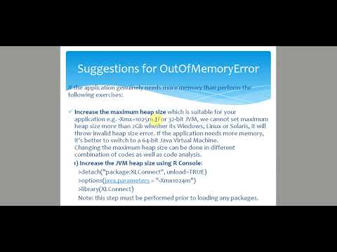 Troubleshooting XLConnect - OutofMemoryError(java) GC overhead limit exceeded