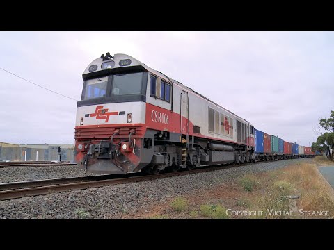 SCT / SBR 7922v Dooen Container Train Passes SSR Grain Train (28/2/2023) - PoathTV Railways