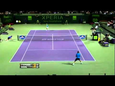 R.Štěpánek vs. R.Nadal - great shots! (Miami '12; 3rd)