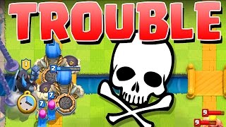 HE'S IN TROUBLE :: Clash Royale :: EPIC COMEBACK :: GIANT SKELETON GAMEPLAY