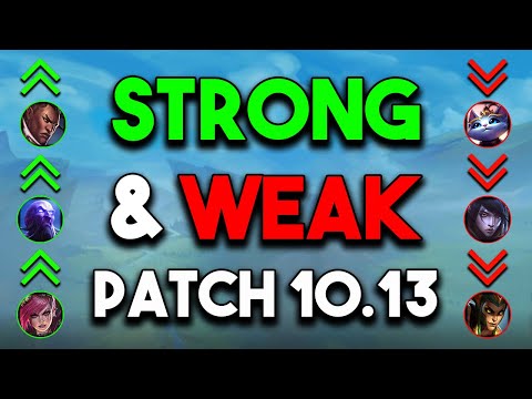 New Strong and Weak Champs Patch 10.13 | All 10.13 Changes and Champion Tier List Predictions