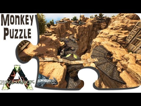 Exploring Ragnarok in Game - Ep 48 - The Start of the Desert Cliffside Village - ARK Map DLC