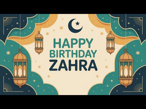 Zahra Birthday Song   Nasheed   Happy v1
